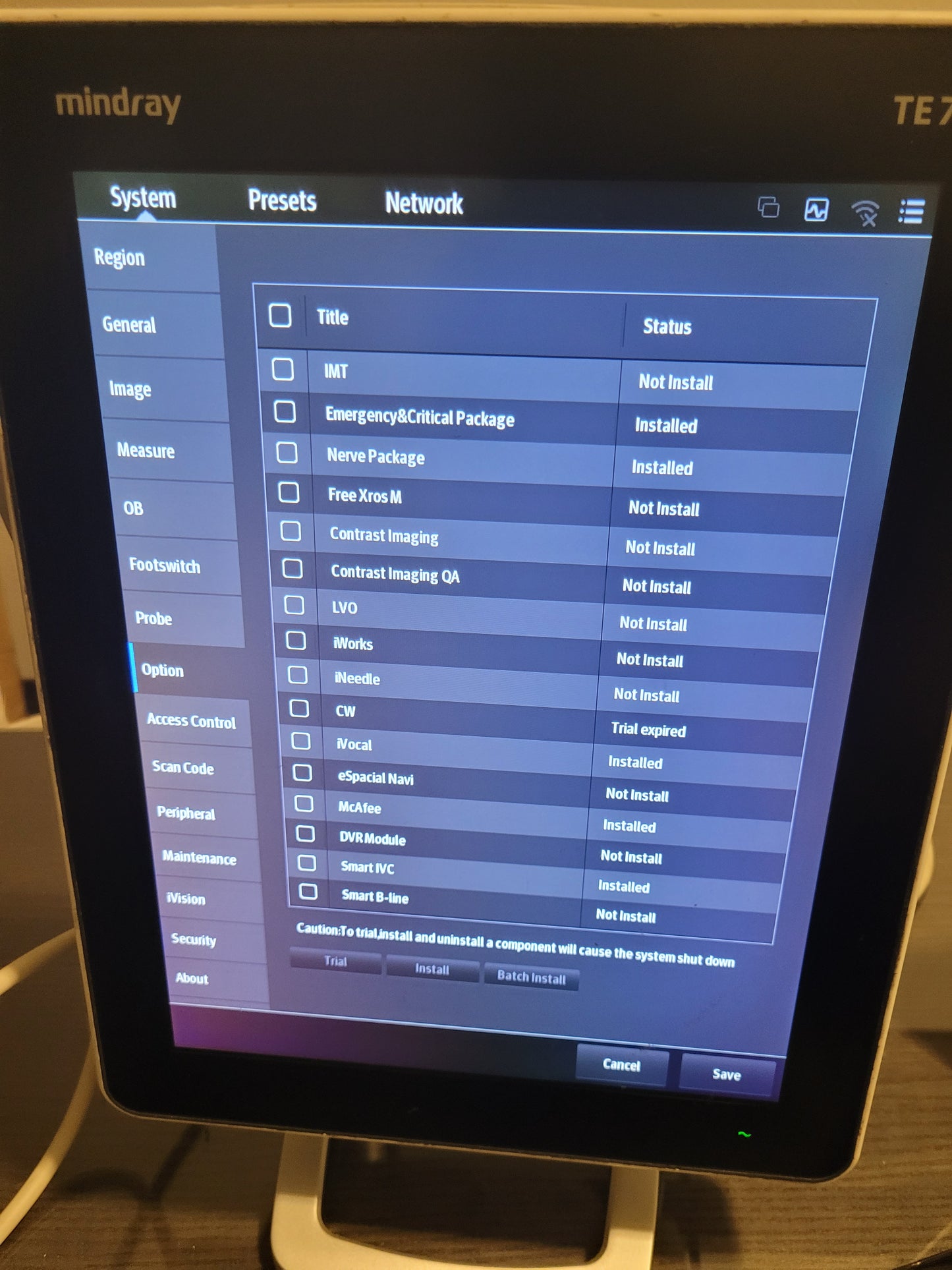 Mindray TE7 Ultrasound Machine With Convex Transducer YOM 2019